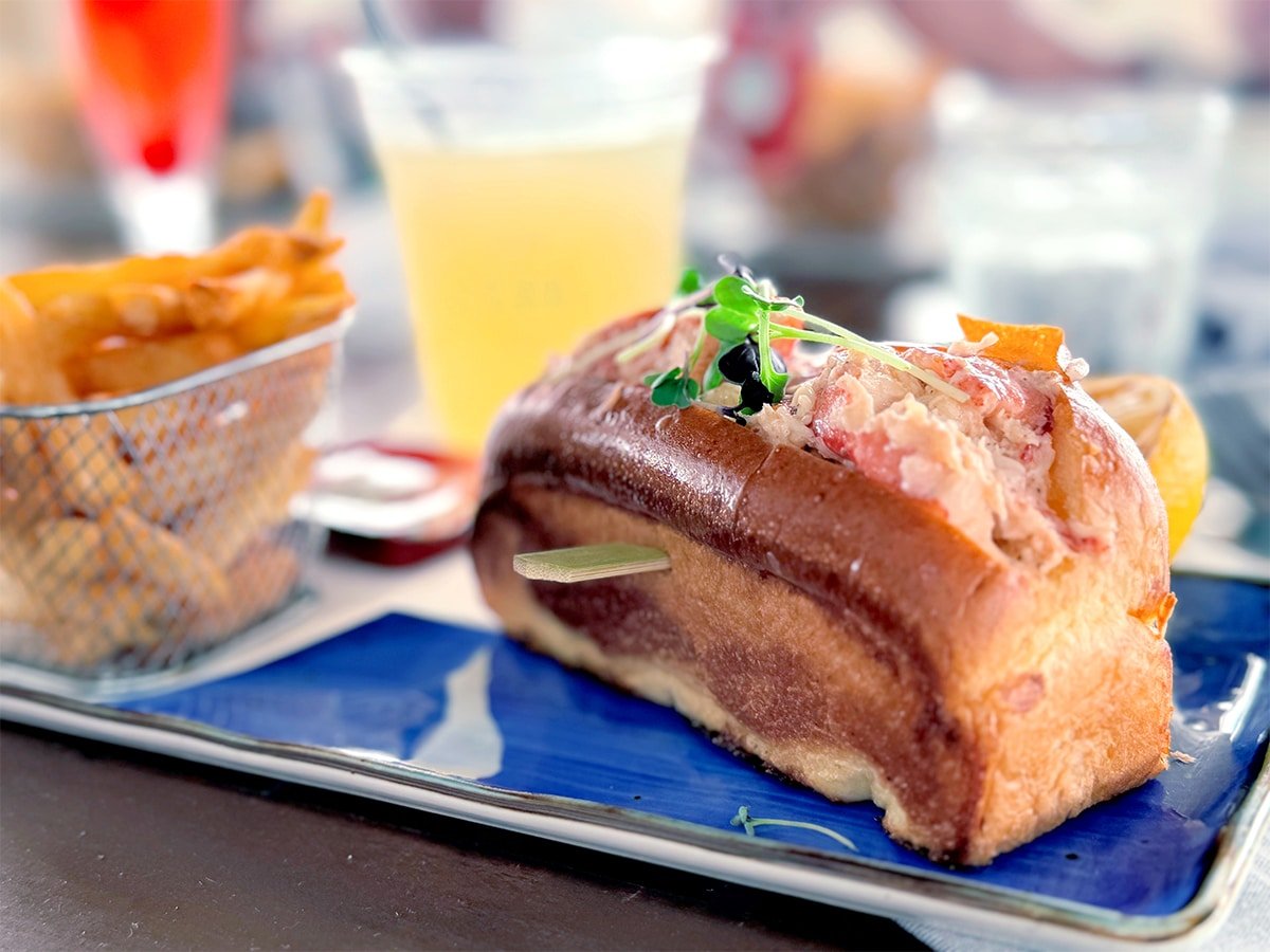 Lobster roll at the Sand Bar.