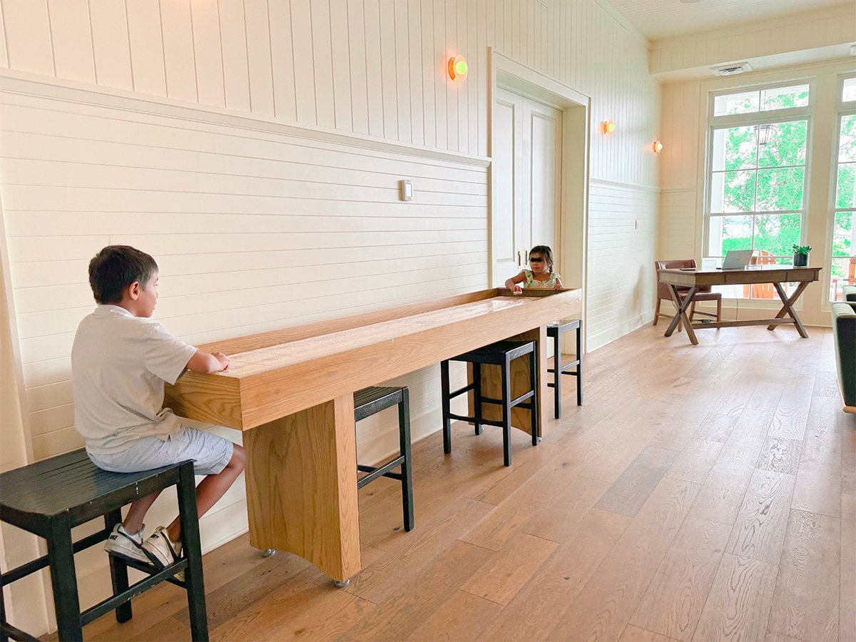 Shuffleboard table at the Lake House on Canandaigua.