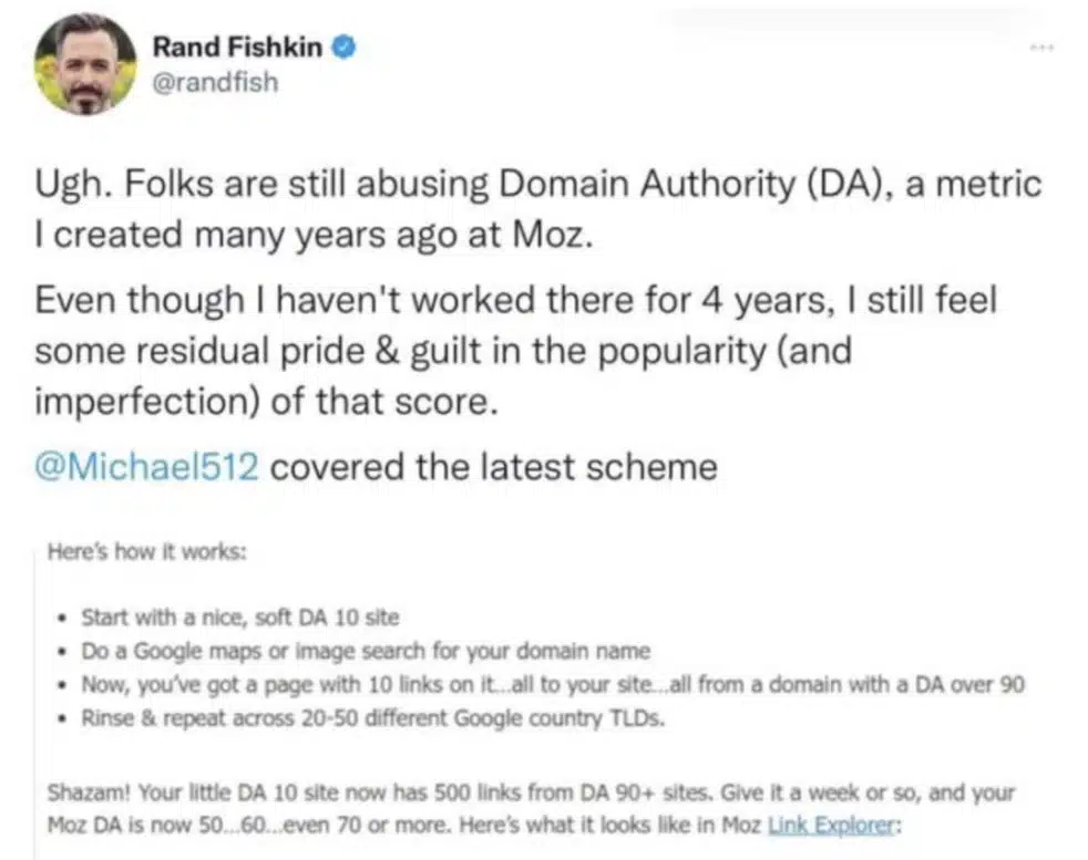 Rand Fishkin on Domain Authority
